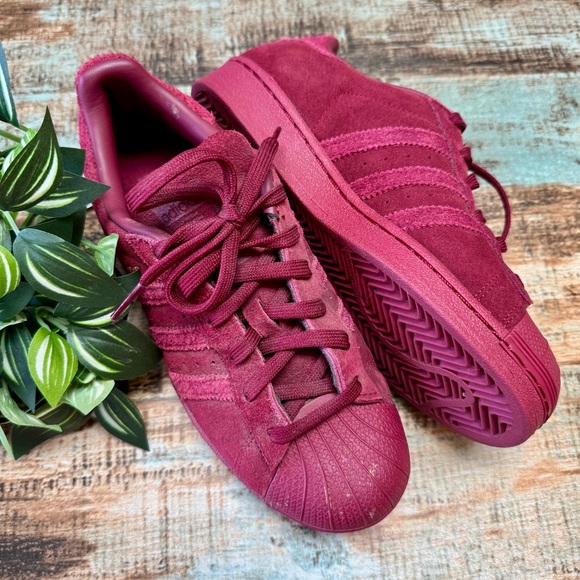 Adidas Shoes - Women’s Adidas Burgundy Superstar Shoes | #Z10